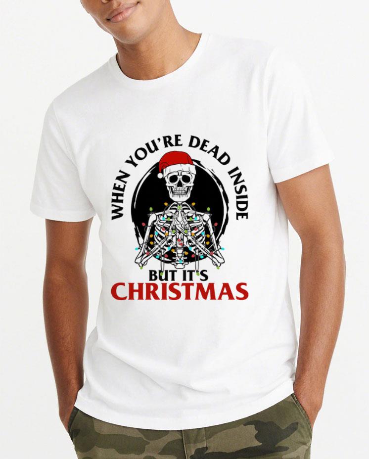 Official When you re dead inside but it s christmas Skellington shirt 4 - Official When you’re dead inside but it’s christmas Skellington shirt