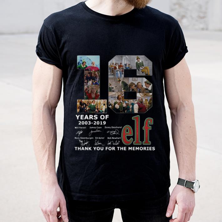 Original 16 Years Of Elf Signatures Thank You For The Memories shirt 4 - Original 16 Years Of Elf Signatures Thank You For The Memories shirt