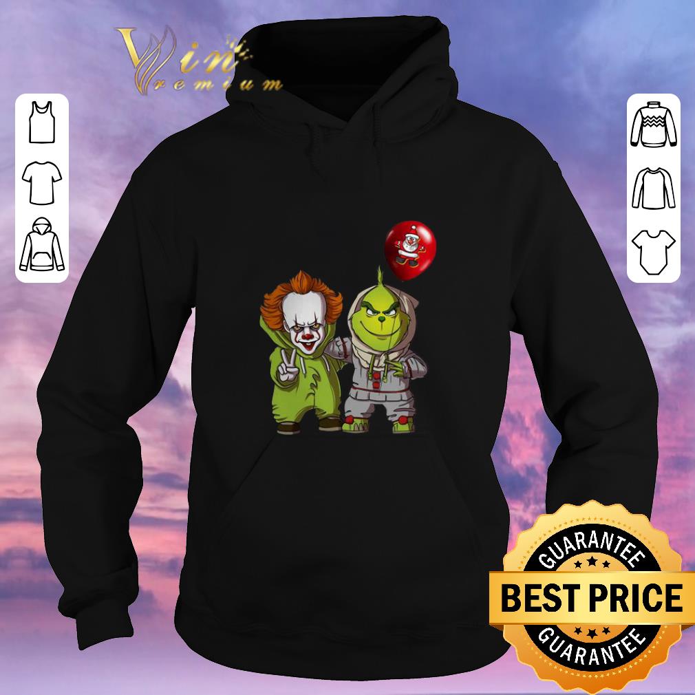 Original Baby Pennywise and Grinch shirt sweater Original Baby Pennywise and Grinch shirt sweater 4 - Original Baby Pennywise and Grinch shirt sweater