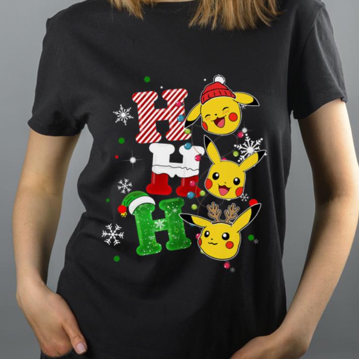 Original Pikachu Santa Ho Ho Ho Christmas shirt 4 - Original Pikachu Santa Ho Ho Ho Christmas shirt