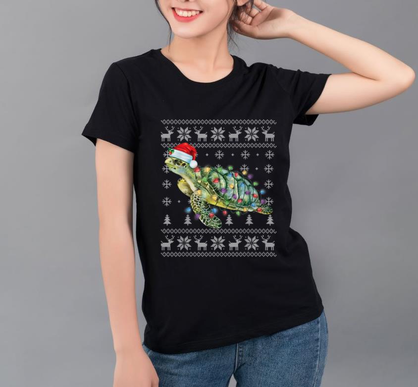 Original Sea Turtle In Santa Hat Ugly Christmas Save The Turtle shirt 4 - Original Sea Turtle In Santa Hat Ugly Christmas Save The Turtle shirt