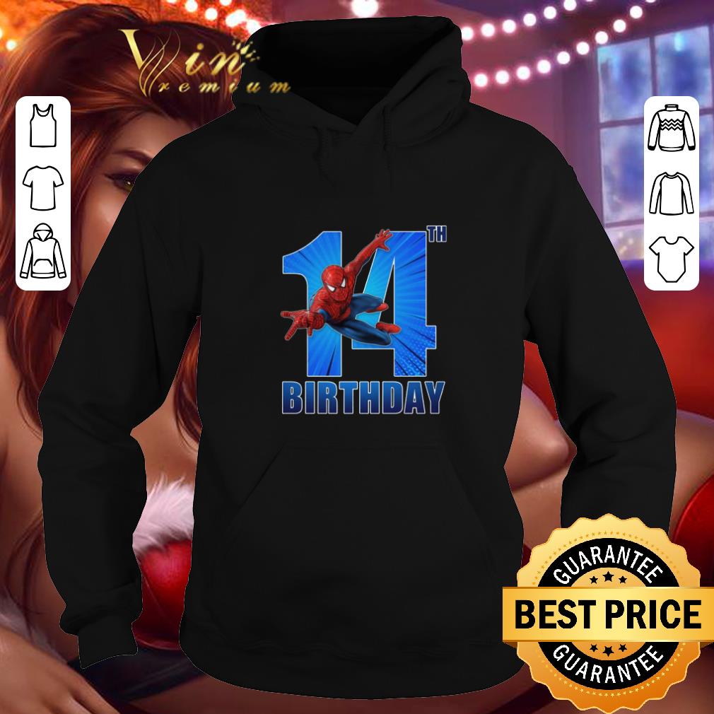Original Spiderman Swinging 14th Birthday shirt Original Spiderman Swinging 14th Birthday shirt 4 - Original Spiderman Swinging 14th Birthday shirt