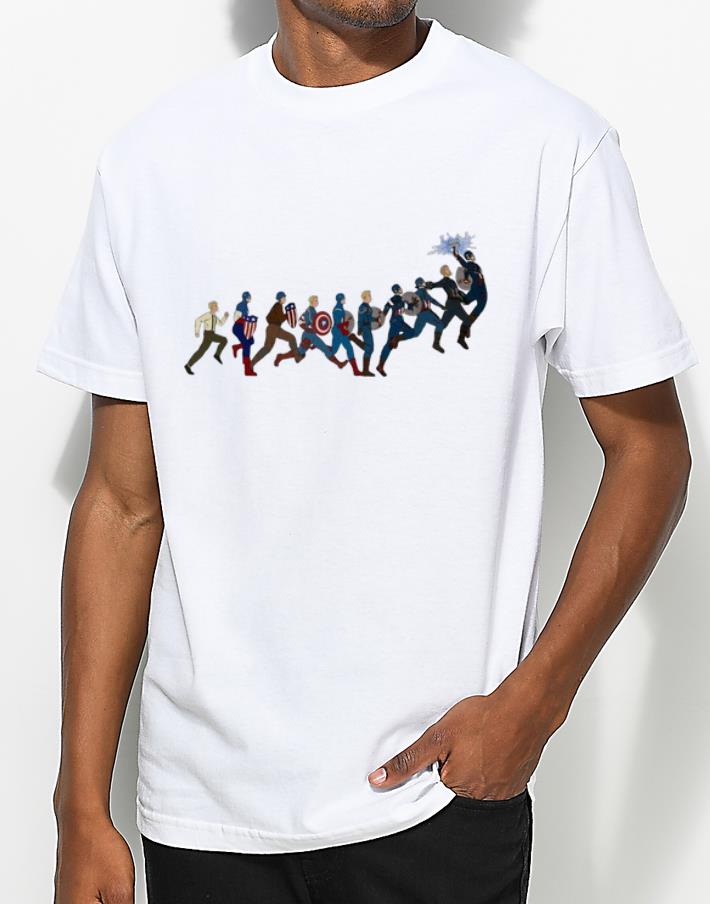 Premium Captain America s Evolution shirt 4 - Premium Captain America's Evolution shirt