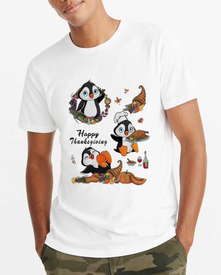 Premium Cute Penguins Happy Thanksgiving Day shirt 4 - Premium Cute Penguins Happy Thanksgiving Day shirt