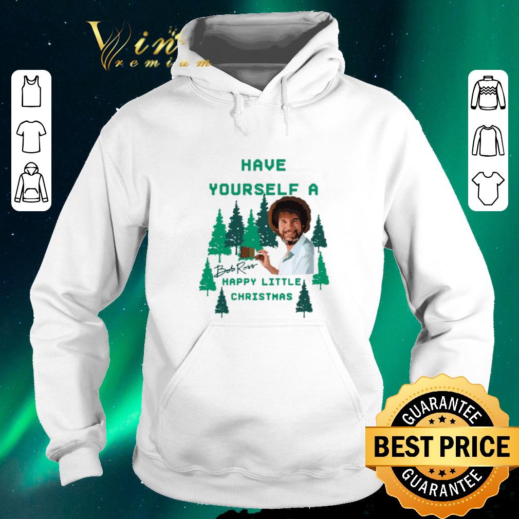 Premium Signature Bob Ross Have yourself a happy little Christmas shirt 4 - Premium Signature Bob Ross Have yourself a happy little Christmas shirt