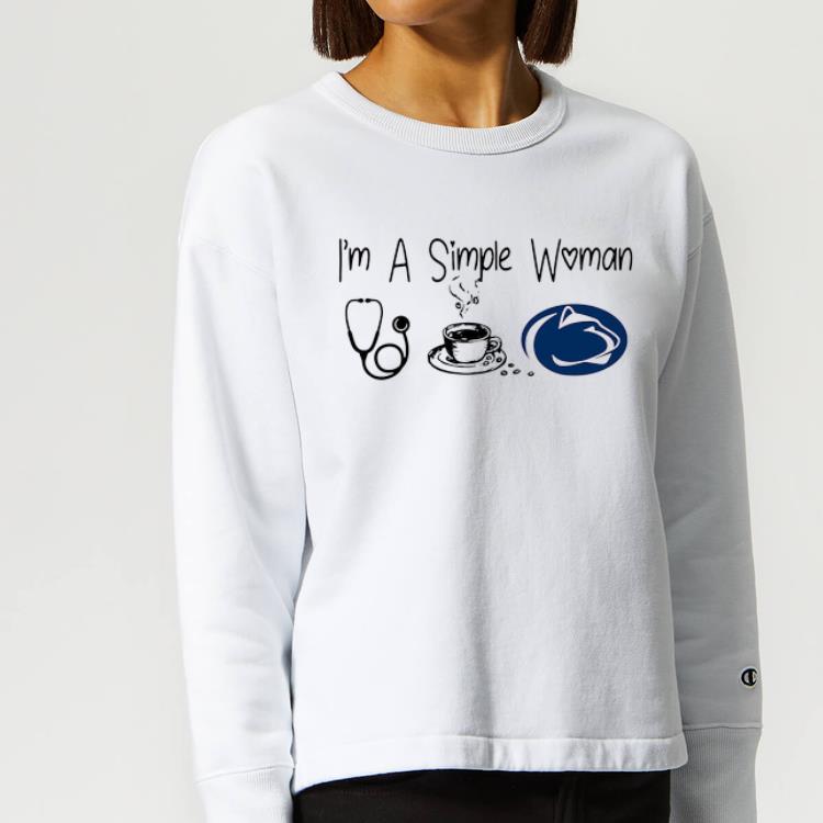Premium Simple Woman Nurse Coffee And Penn State University shirt 4 - Premium Simple Woman Nurse Coffee And Penn State University shirt