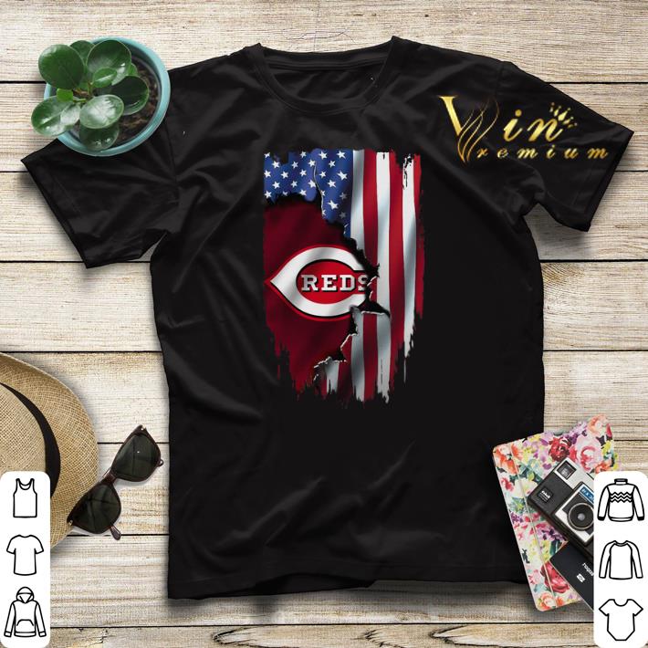 American Flag Cincinnati Reds shirt sweater 4 - American Flag Cincinnati Reds shirt sweater