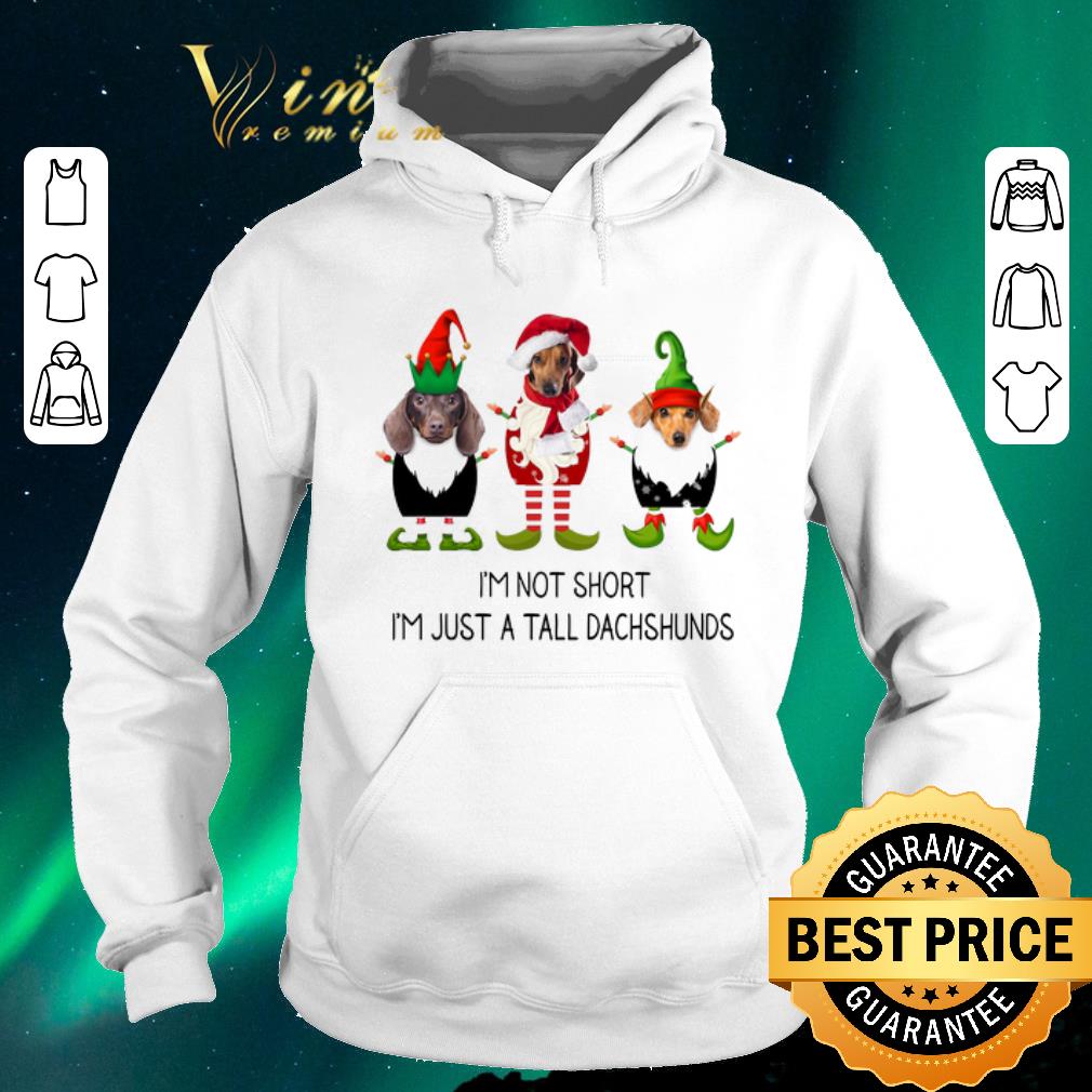Awesome Christmas Elf i m not short i m just a tall dachshunds shirt 4 - Awesome Christmas Elf i'm not short i'm just a tall dachshunds shirt