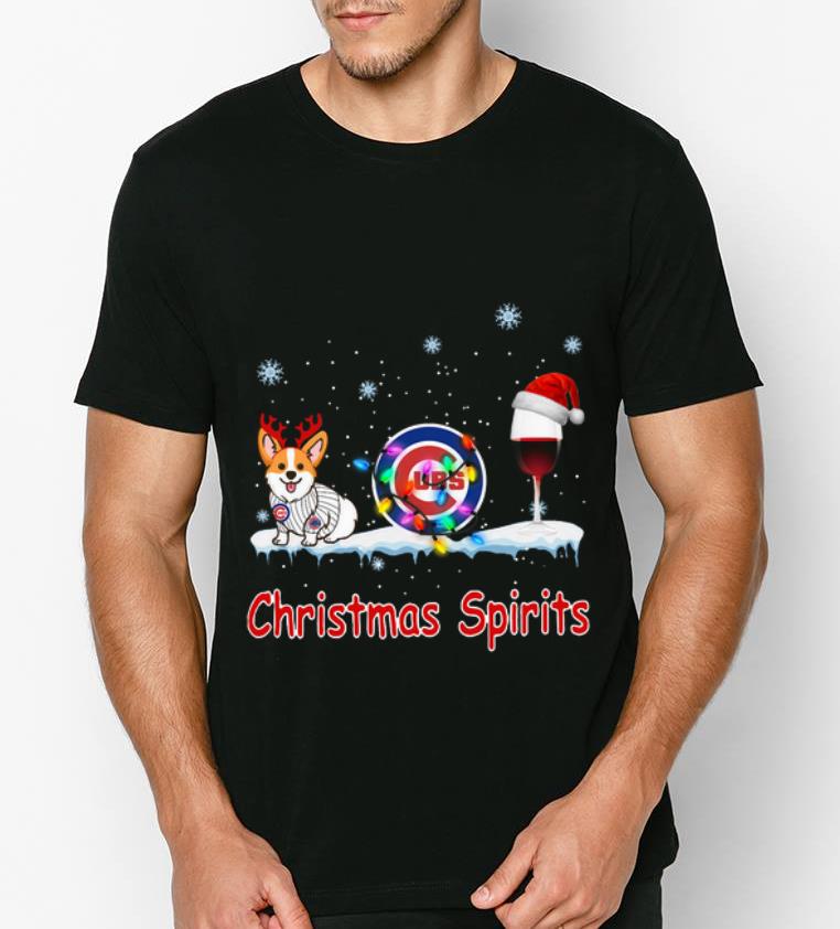 Awesome Corgi Chicago Cubs Christmas and wine spirits shirt 4 - Awesome Corgi Chicago Cubs Christmas and wine spirits shirt