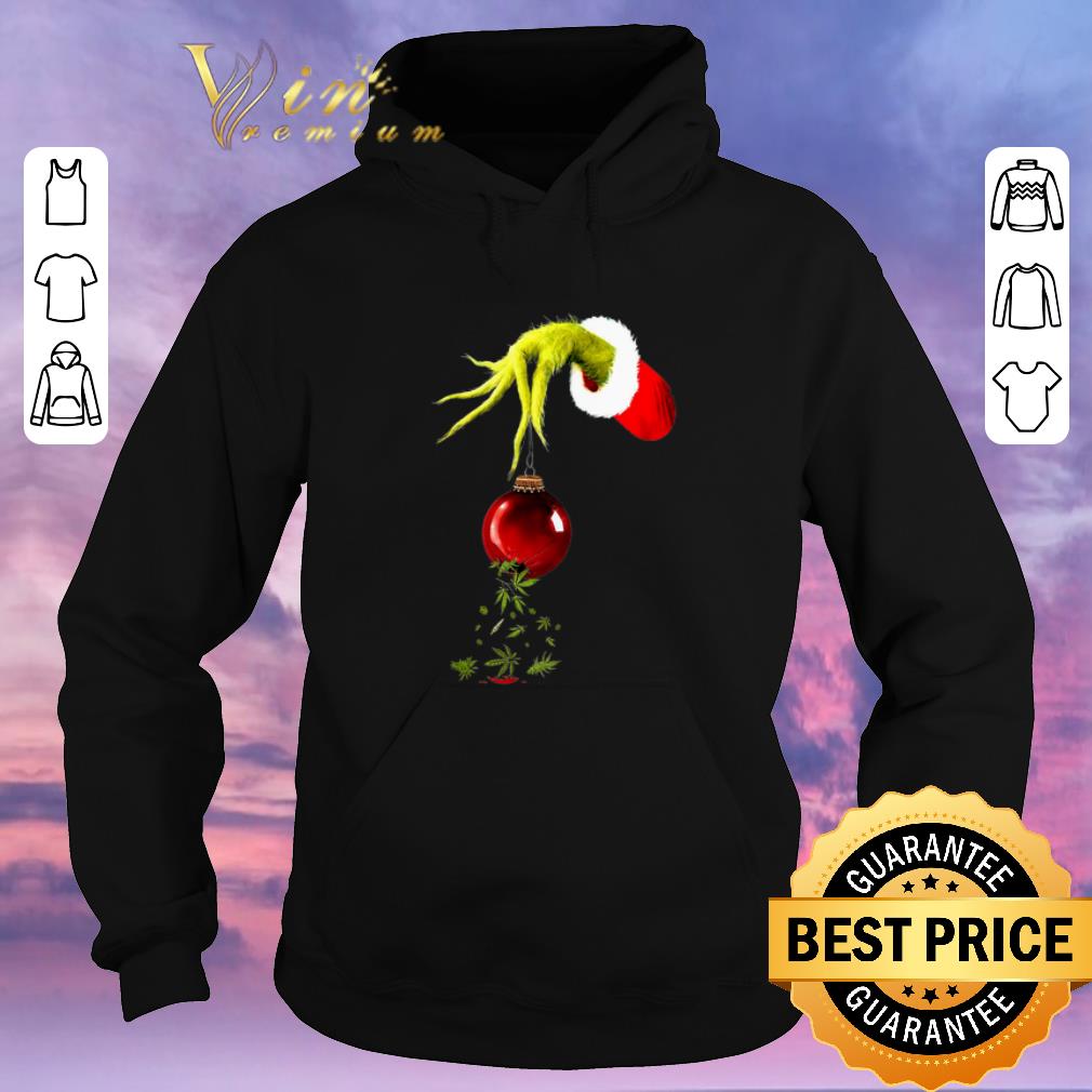 Awesome Grinch Santa hand holding Cannabis weed shirt sweater Awesome Grinch Santa hand holding Cannabis weed shirt sweater 4 - Awesome Grinch Santa hand holding Cannabis weed shirt sweater