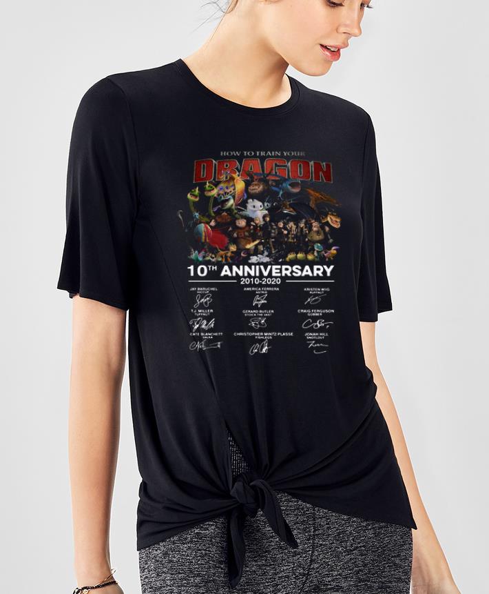 Awesome How To Train Your Dragon 10th Anniversary signatures shirt 4 - Awesome How To Train Your Dragon 10th Anniversary signatures shirt