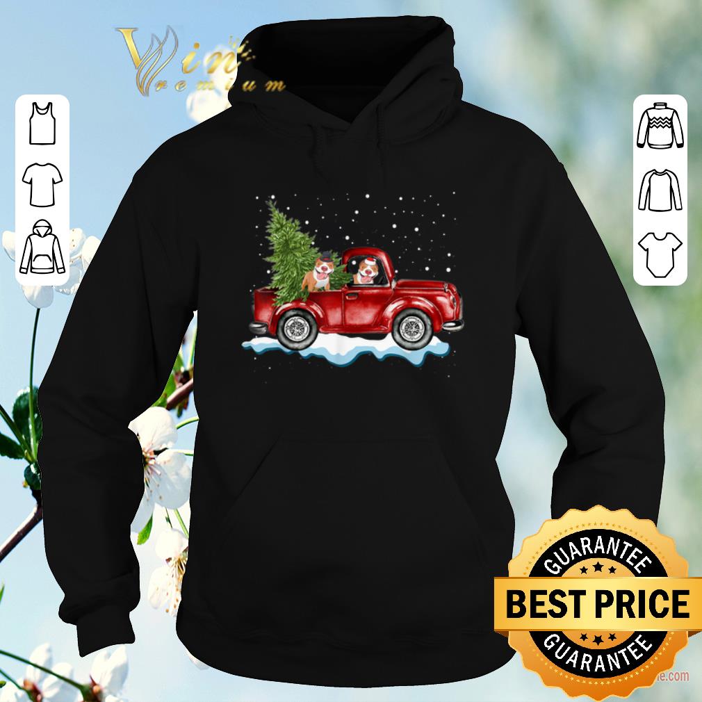 Awesome Pitbull Dog Pickup Truck Christmas shirt sweater 4 - Awesome Pitbull Dog Pickup Truck Christmas shirt sweater