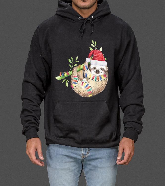 Awesome Santa Sloth Christmas Lights Sloth Lover Gift Sloth sweater 4 - Awesome Santa Sloth Christmas Lights Sloth Lover Gift Sloth sweater