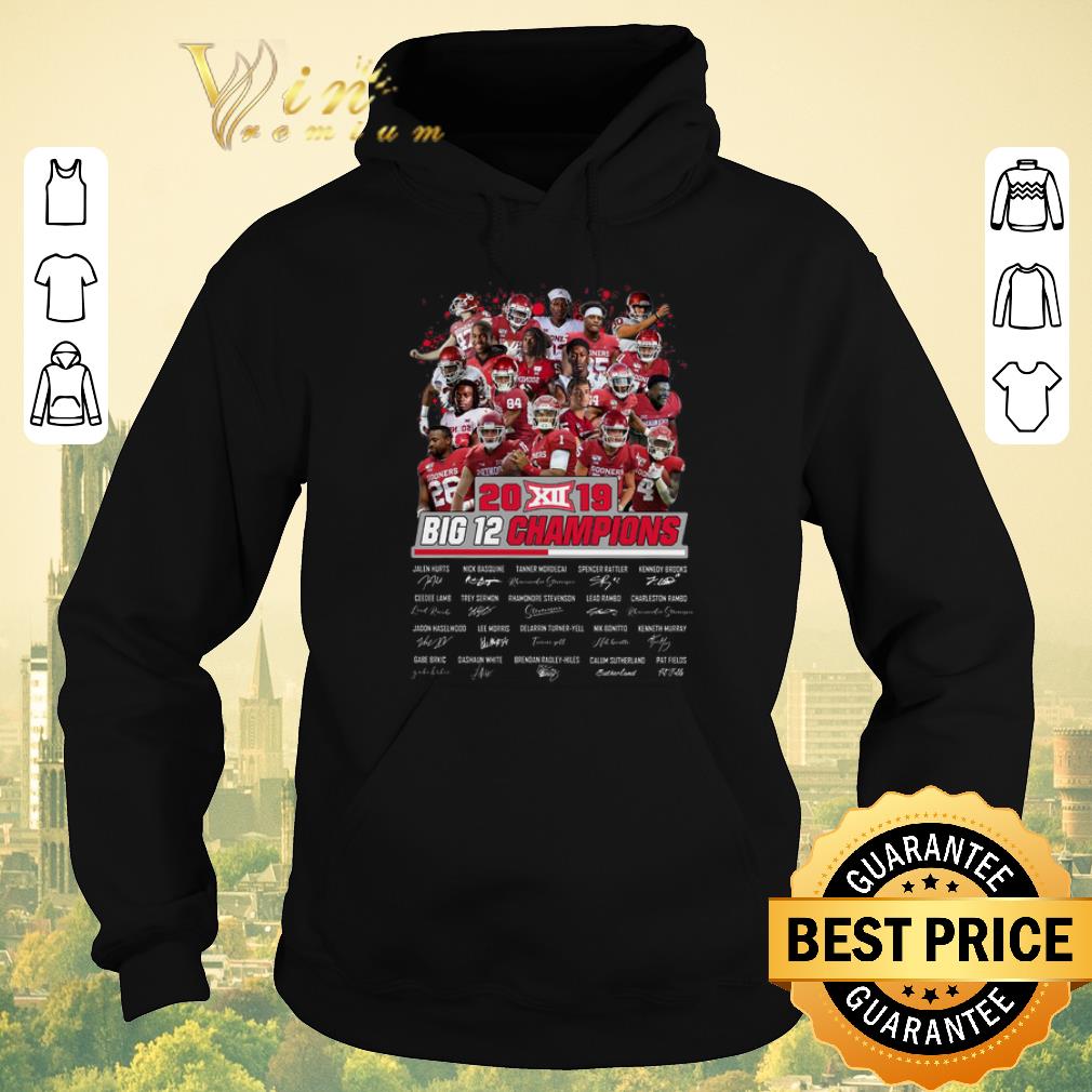 Awesome Signature Oklahoma Sooners 2019 Big 12 Champions all shirt Awesome Signature Oklahoma Sooners 2019 Big 12 Champions all shirt 4 - Awesome Signature Oklahoma Sooners 2019 Big 12 Champions all shirt