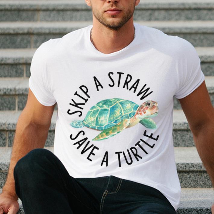 Awesome Skip A Straw Save A Turtle Watercolor Sea Turtle shirt 4 - Awesome Skip A Straw Save A Turtle Watercolor Sea Turtle shirt