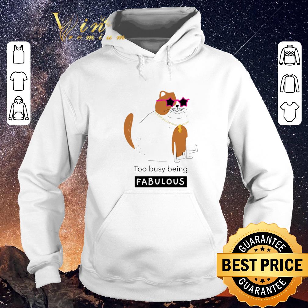 Awesome Smiling cat too busy being fabulous shirt sweater 4 - Awesome Smiling cat too busy being fabulous shirt sweater