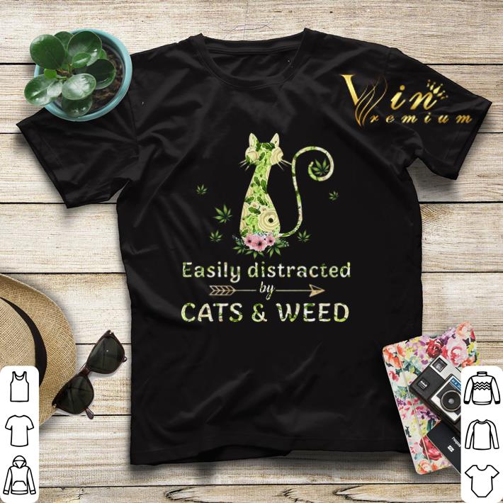Easily distracted by cats & weed cannabis shirt sweater Easily distracted by cats weed cannabis shirt sweater 4 - Easily distracted by cats & weed cannabis shirt sweater