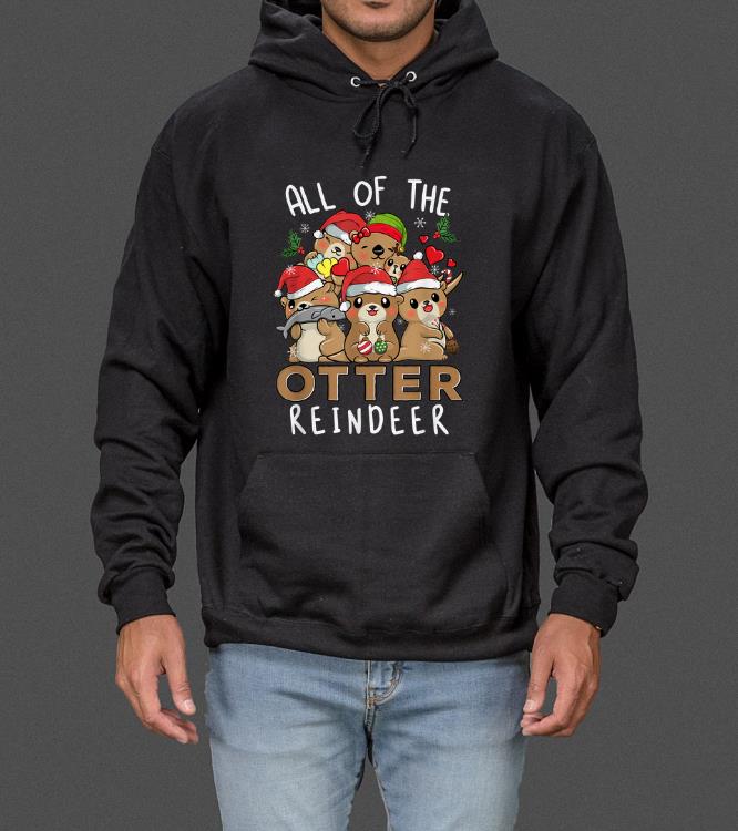 Funny Christmas Otters All of the Otter Reindeer sweater 4 - Funny Christmas Otters All of the Otter Reindeer sweater