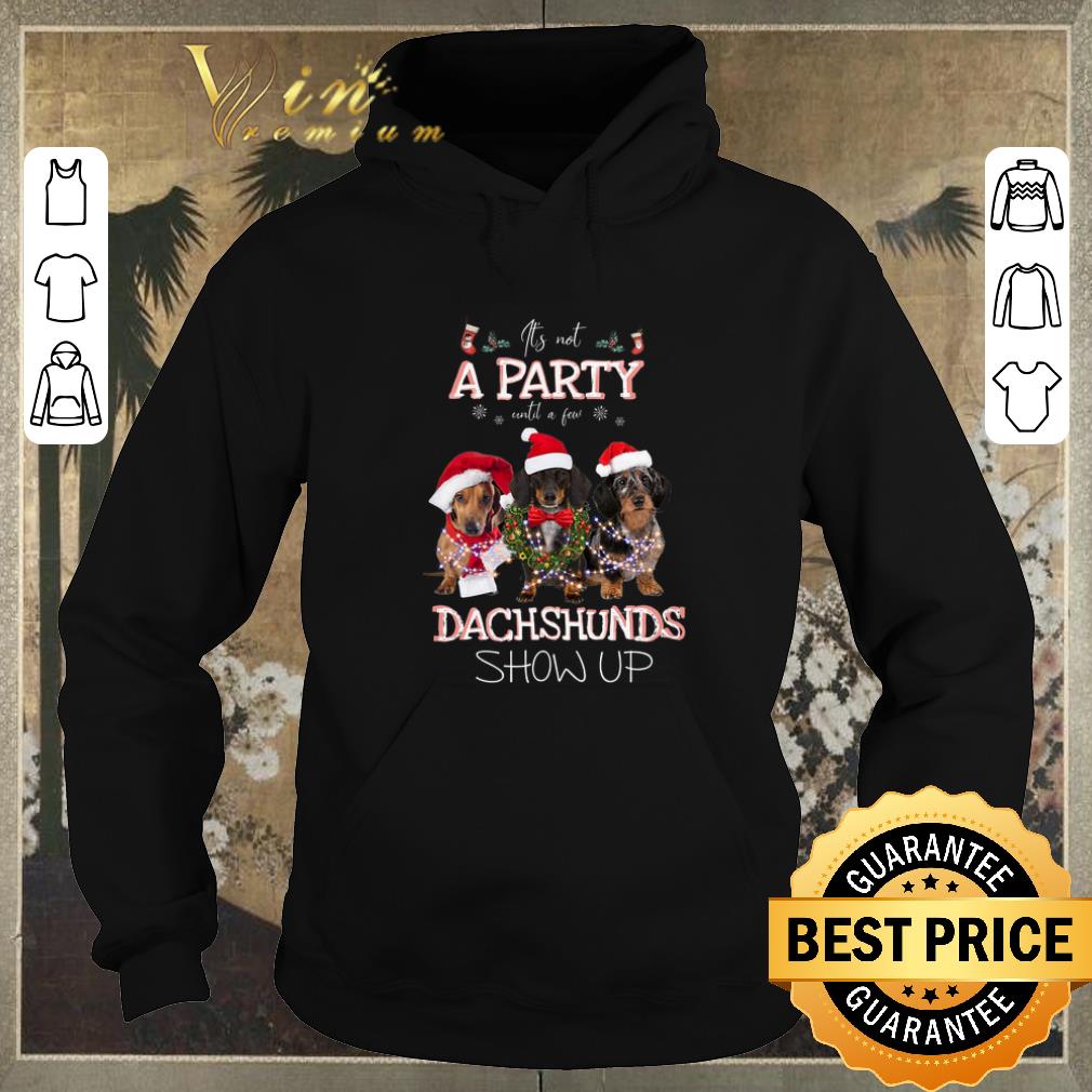 Funny It s not a party until a few dachshunds show up Christmas shirt sweater 4 - Funny It's not a party until a few dachshunds show up Christmas shirt sweater