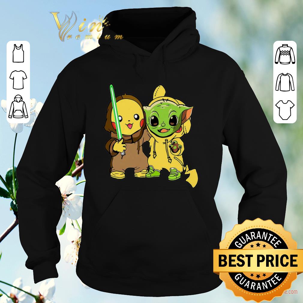 Funny Star Wars Baby Pikachu and Baby Yoda shirt 4 - Funny Star Wars Baby Pikachu and Baby Yoda shirt