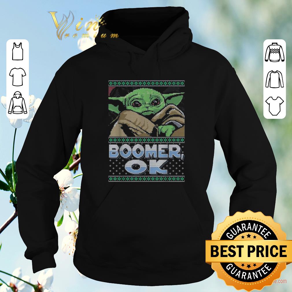 Funny Ugly Christmas Star Wars Baby Yoda Boomer Ok sweater 4 - Funny Ugly Christmas Star Wars Baby Yoda Boomer Ok sweater