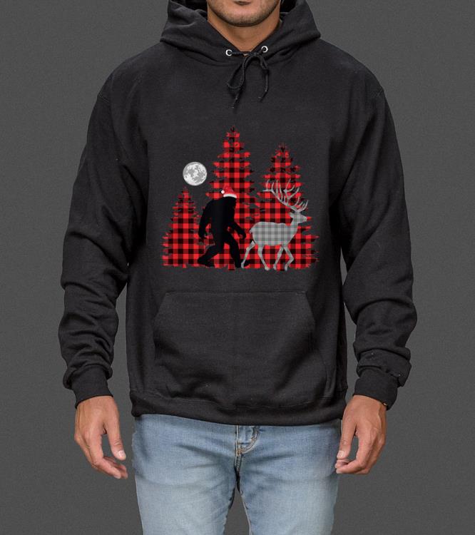 Great Bigfoot Buffalo Plaid Christmas Trees sweater 4 - Great Bigfoot Buffalo Plaid Christmas Trees sweater