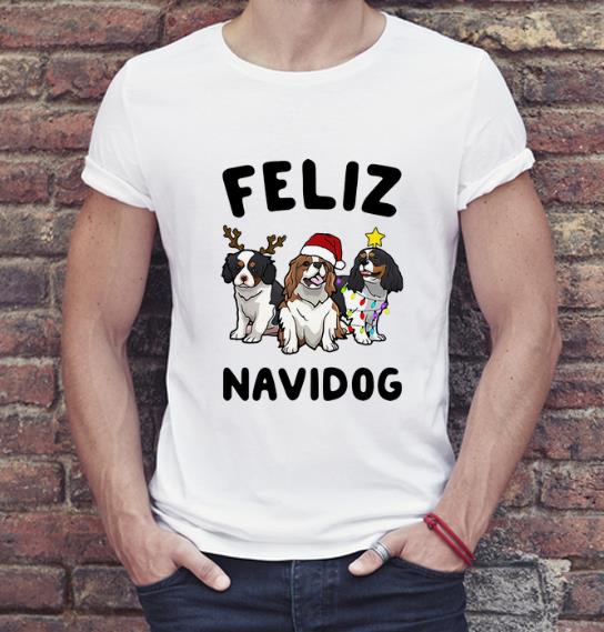 Great Cavalier King Charles Spaniel Feliz Navidog Christmas shirt 4 - Great Cavalier King Charles Spaniel Feliz Navidog Christmas shirt