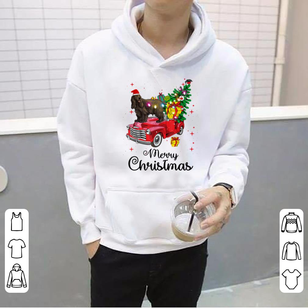 Great English Cocker Spaniel Rides Truck Christmas Pajama sweater 4 - Great English Cocker Spaniel Rides Truck Christmas Pajama sweater