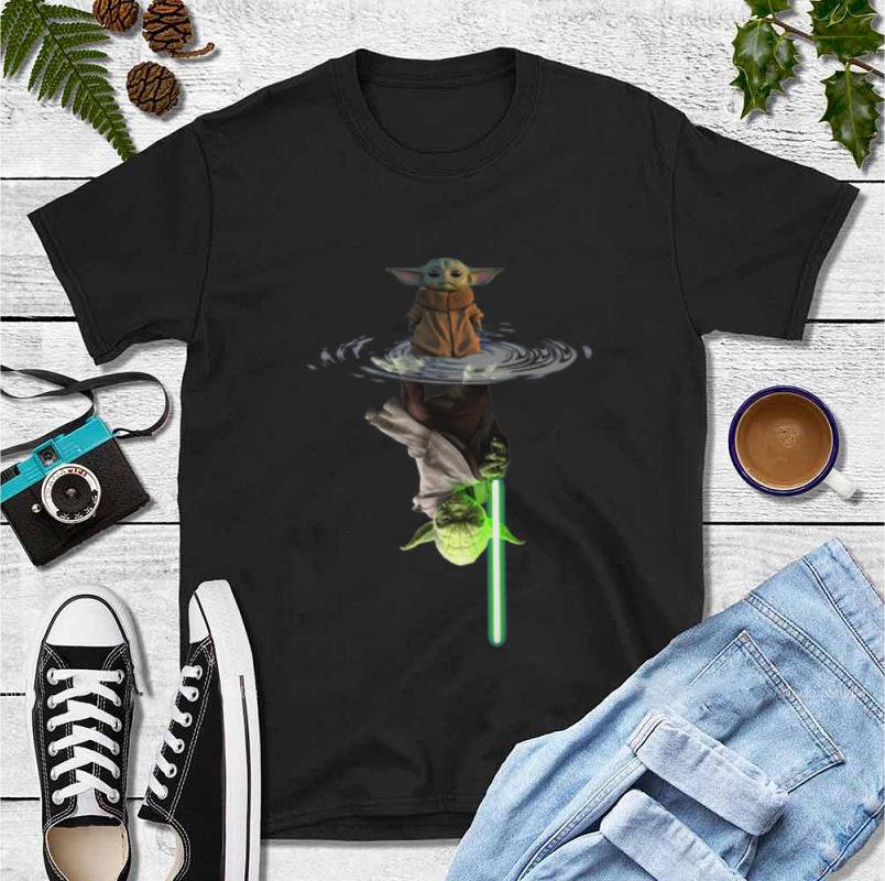 Great Star Wars Baby Yoda Water Reflection Mirror shirt 4 - Great Star Wars Baby Yoda Water Reflection Mirror shirt