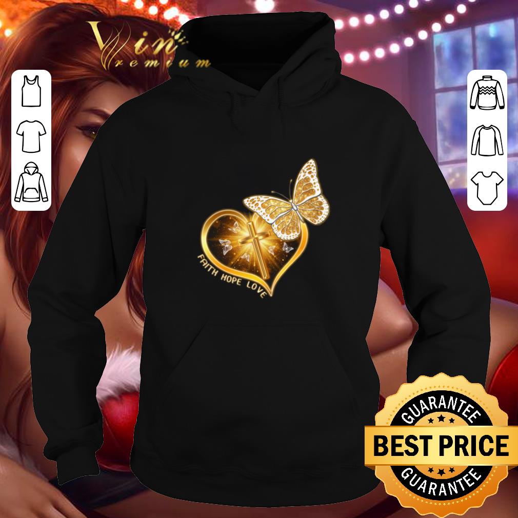 Hot Butterfly cross faith hope love shirt 4 - Hot Butterfly cross faith hope love shirt