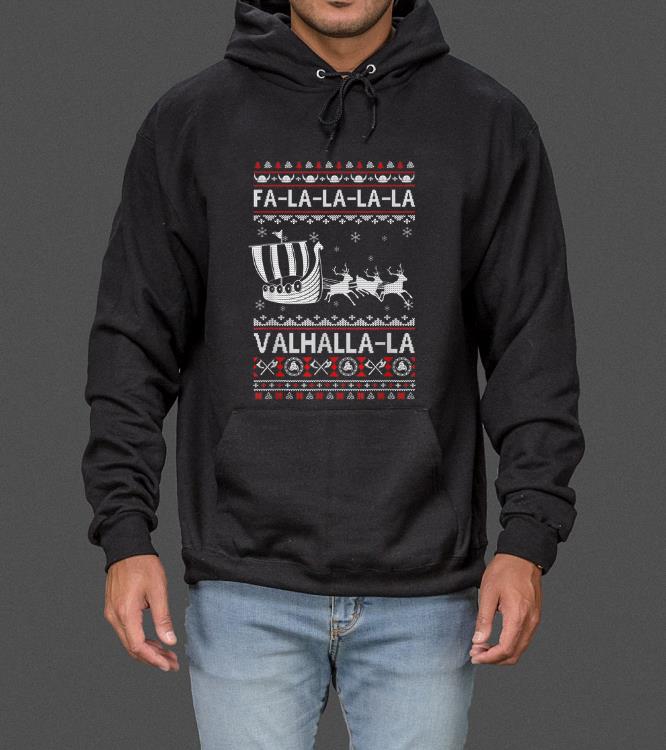 Hot Fa La La Valhalla Viking Ship Ugly Christmas Sweater sweater 4 - Hot Fa La La Valhalla Viking Ship Ugly Christmas Sweater sweater