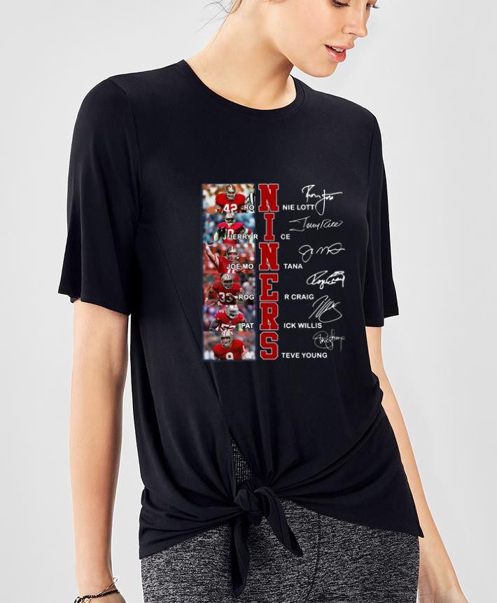 Hot Niners Ronnie Lott Jerry Rice Joe Montana Steve Young Signatures shirt 4 - Hot Niners Ronnie Lott Jerry Rice Joe Montana Steve Young Signatures shirt