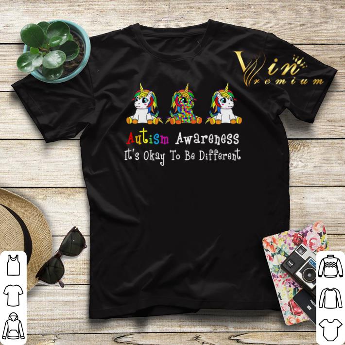 LGBT Unicorn Autism Awareness it s okay to be different shirt sweater 4 - LGBT Unicorn Autism Awareness it's okay to be different shirt sweater