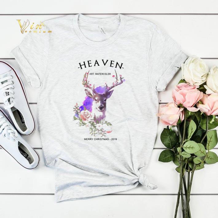 Merry Christmas 2019 Reindeer Heaven art watercolor shirt Merry Christmas 2019 Reindeer Heaven art watercolor shirt 4 - Merry Christmas 2019 Reindeer Heaven art watercolor shirt