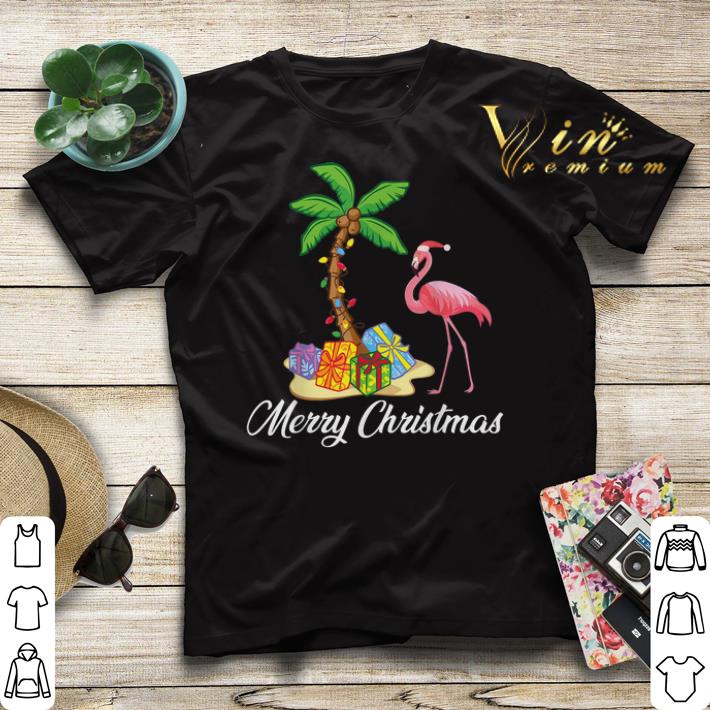 Merry Christmas Palm Tree Flamingo shirt 4 - Merry Christmas Palm Tree Flamingo shirt