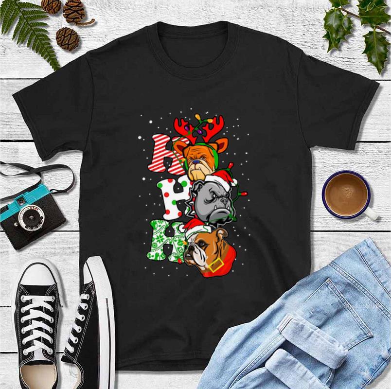 Nice Bulldog Santa Ho Ho Ho Christmas shirt 4 - Nice Bulldog Santa Ho Ho Ho Christmas shirt