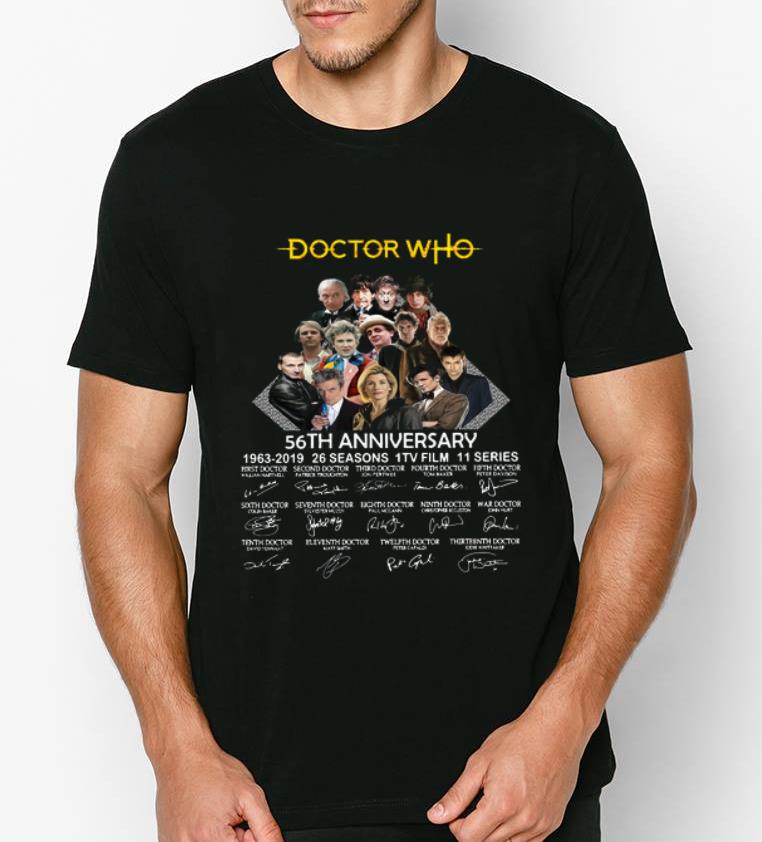 Nice Doctor Who 56th Anniversary 1963 2019 signatures shirt 4 - Nice Doctor Who 56th Anniversary 1963 2019 signatures shirt