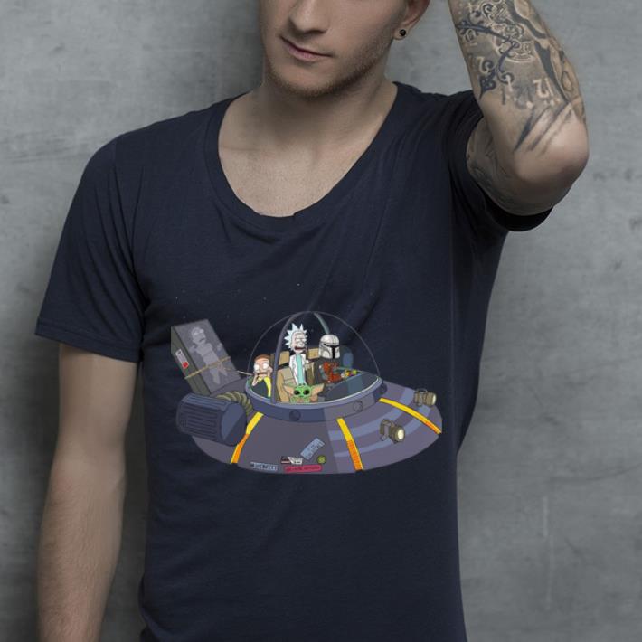 Nice Rick And Morty Mandalorian Baby Yoda Spaceship Space Lovers shirt 4 - Nice Rick And Morty Mandalorian Baby Yoda Spaceship Space Lovers shirt