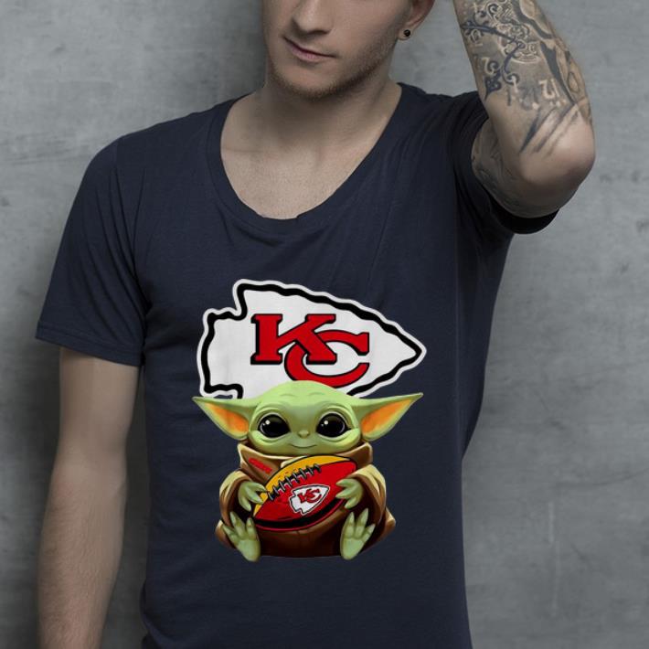 Nice Star Wars Football Baby Yoda Hug Kansas City Chiefs shirt 4 - Nice Star Wars Football Baby Yoda Hug Kansas City Chiefs shirt