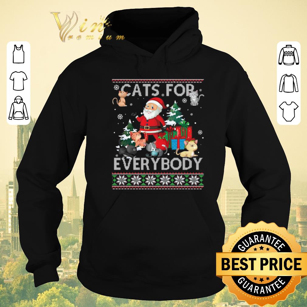 Nice Ugly Christmas Santa Cats For Everybody sweater 4 - Nice Ugly Christmas Santa Cats For Everybody sweater