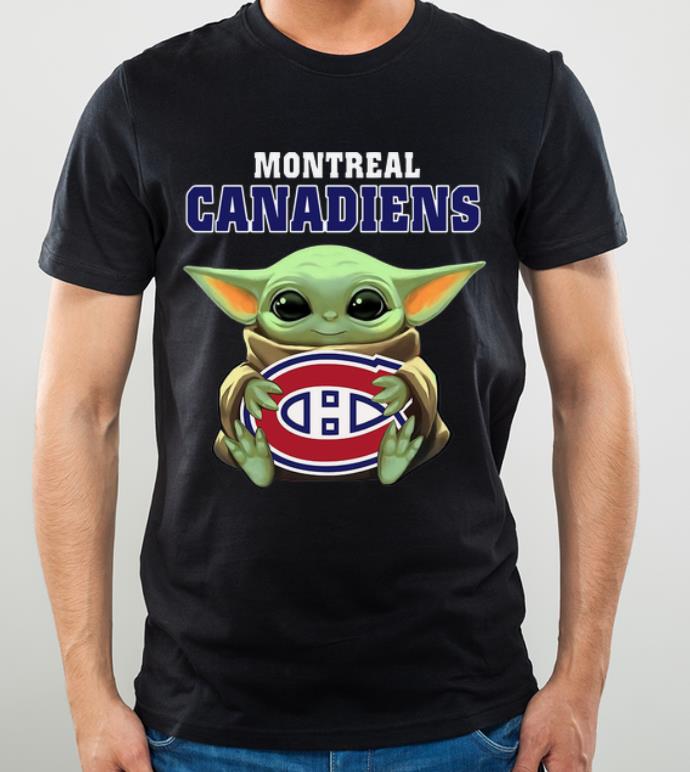 Official Baby Yoda Hug Montreal Canadiens NHL shirt 4 - Official Baby Yoda Hug Montreal Canadiens NHL shirt