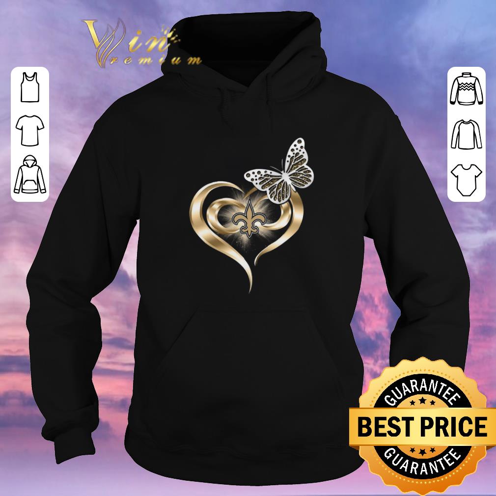 Official Butterfly Love New Orleans Saints Heart shirt sweater 4 - Official Butterfly Love New Orleans Saints Heart shirt sweater