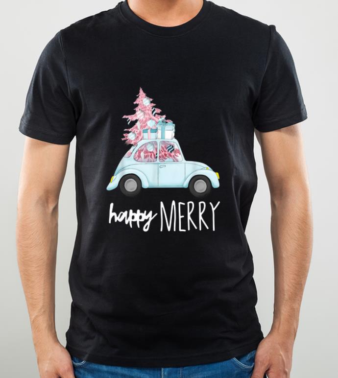 Official Happy Merry Vintage Car Christmas Holiday Pink Xmas Tree shirt 4 - Official Happy Merry Vintage Car Christmas Holiday Pink Xmas Tree shirt