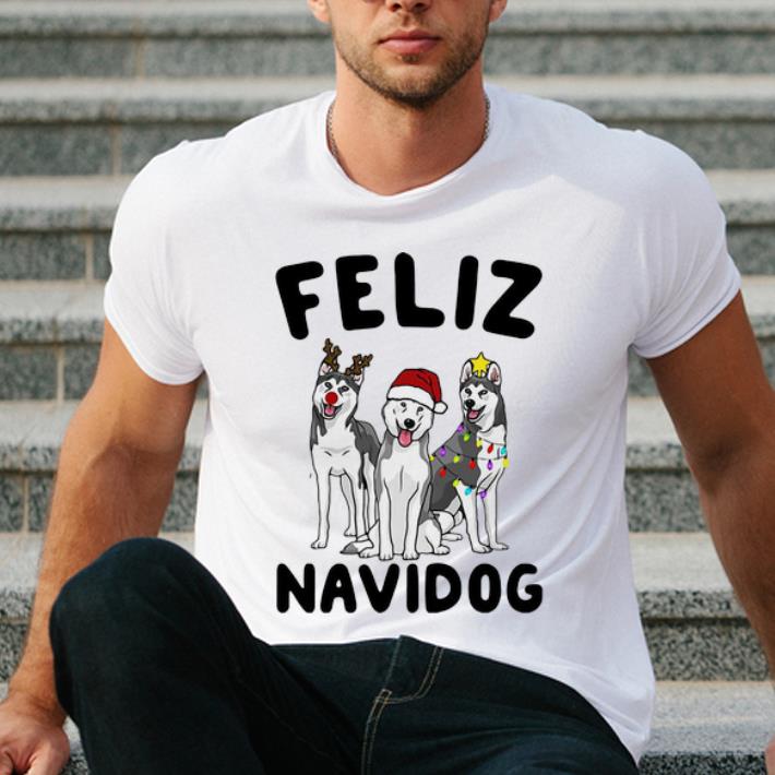 Official Husky Feliz Navidog Christmas shirt 4 - Official Husky Feliz Navidog Christmas shirt