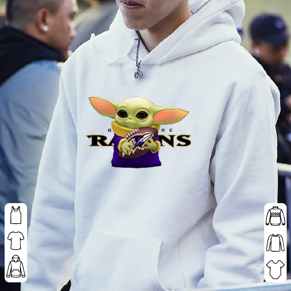 Original Baby Yoda Hug Baltimore Ravens shirt 4 - Original Baby Yoda Hug Baltimore Ravens shirt