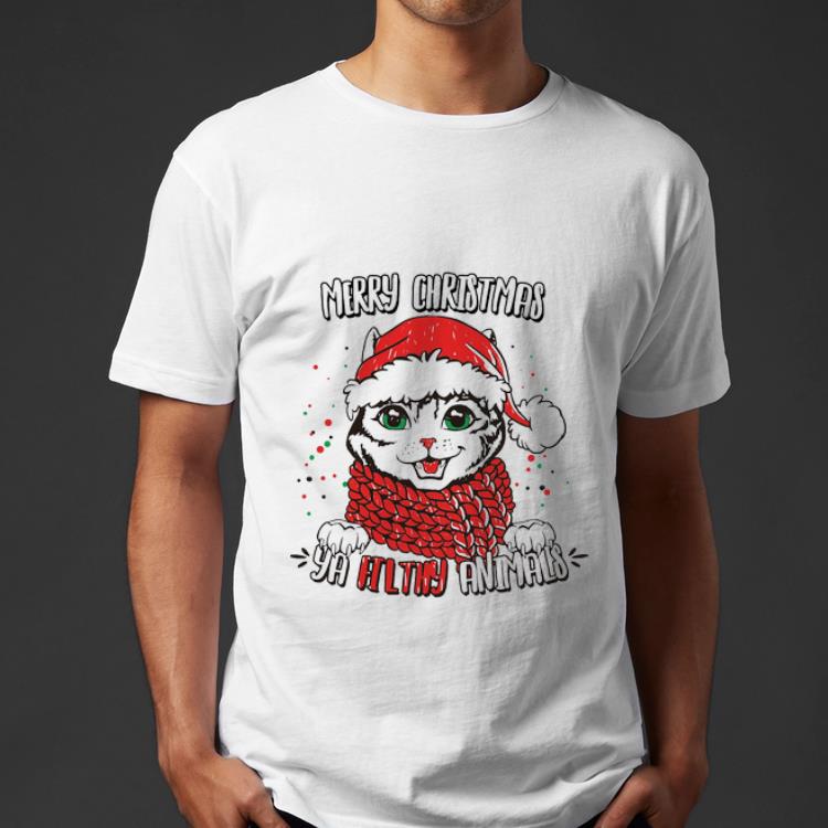Original Cat Merry Christmas Ya Filthy animals shirt 4 - Original Cat Merry Christmas Ya Filthy animals shirt