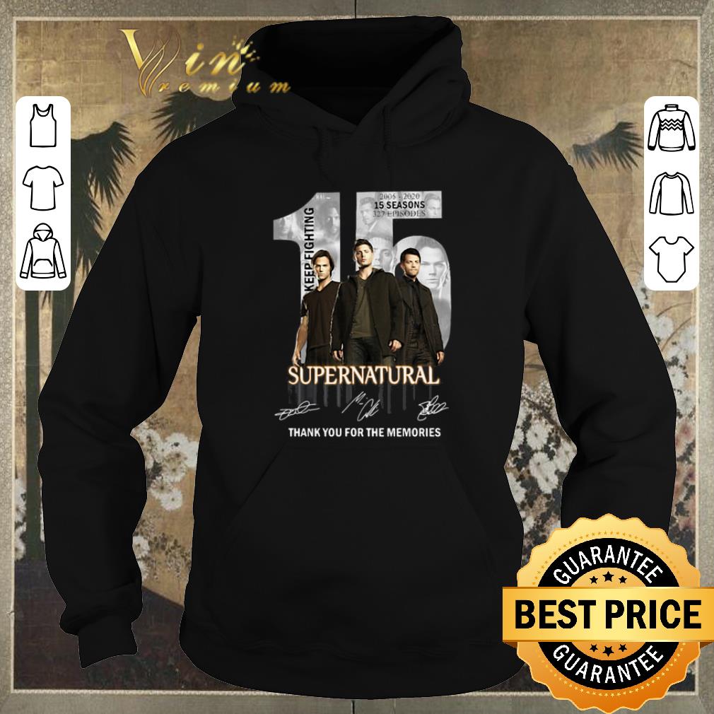 Original Keep Fighting 15 Years of Supernatural signed thank you memories shirt sweater 4 - Original Keep Fighting 15 Years of Supernatural signed thank you memories shirt sweater