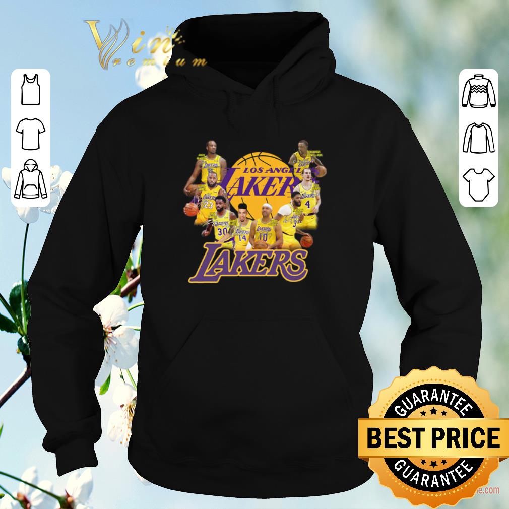 Original Los Angeles Lakers team players all signature shirt sweater 4 - Original Los Angeles Lakers team players all signature shirt sweater