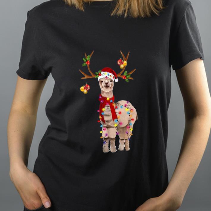 Original Santa LLama Reindeer Light Christmas shirt 4 - Original Santa LLama Reindeer Light Christmas shirt