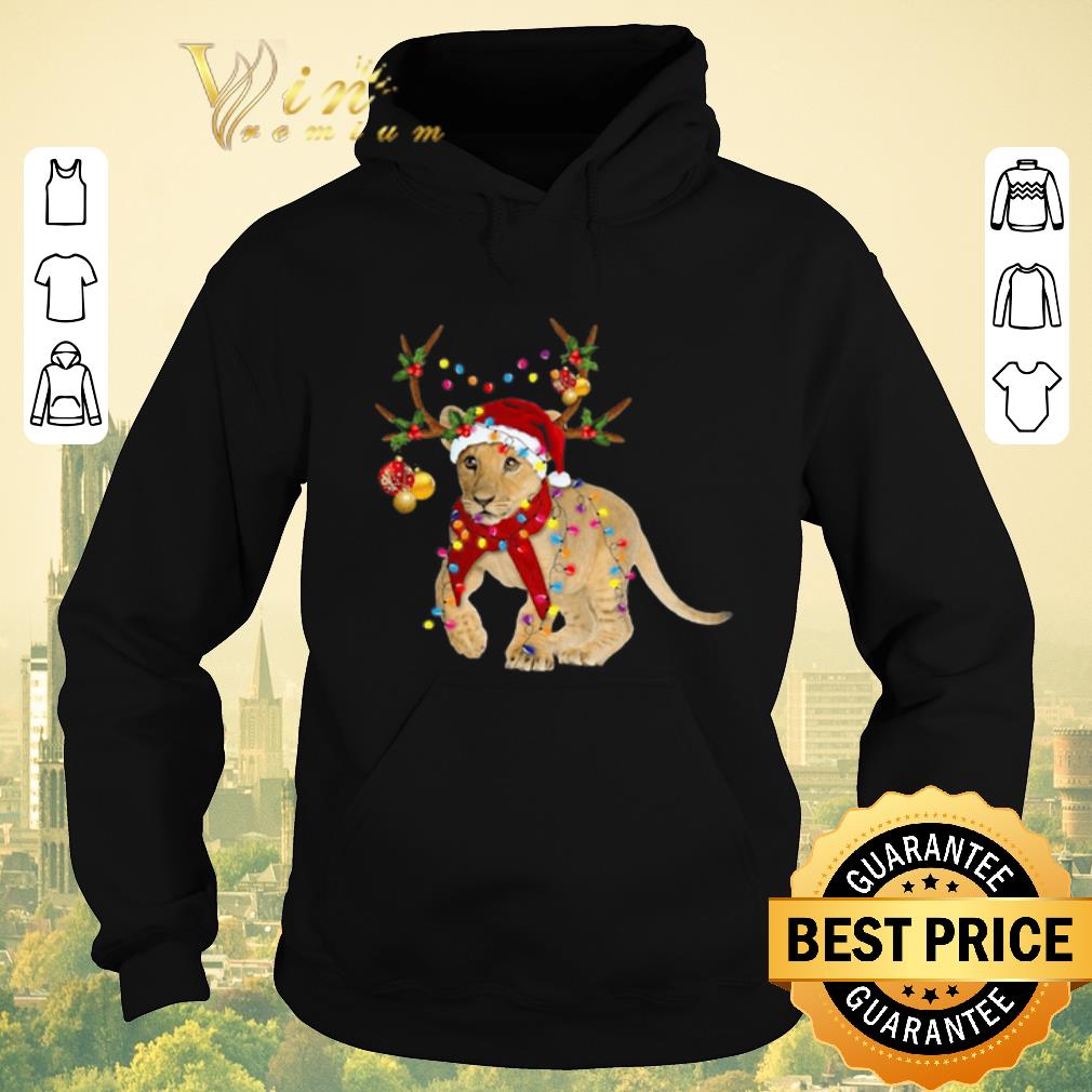 Original Santa Lion Reindeer Christmas Light shirt sweater 4 - Original Santa Lion Reindeer Christmas Light shirt sweater